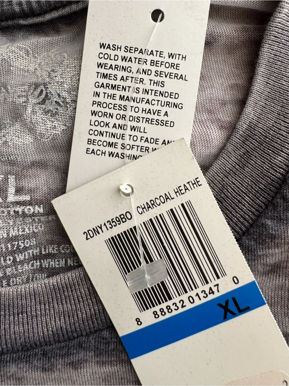 DISNEY Charcoal Heather Distressed Look Mickey Mouse Graphic Tee Size XL - Picture 8 of 8